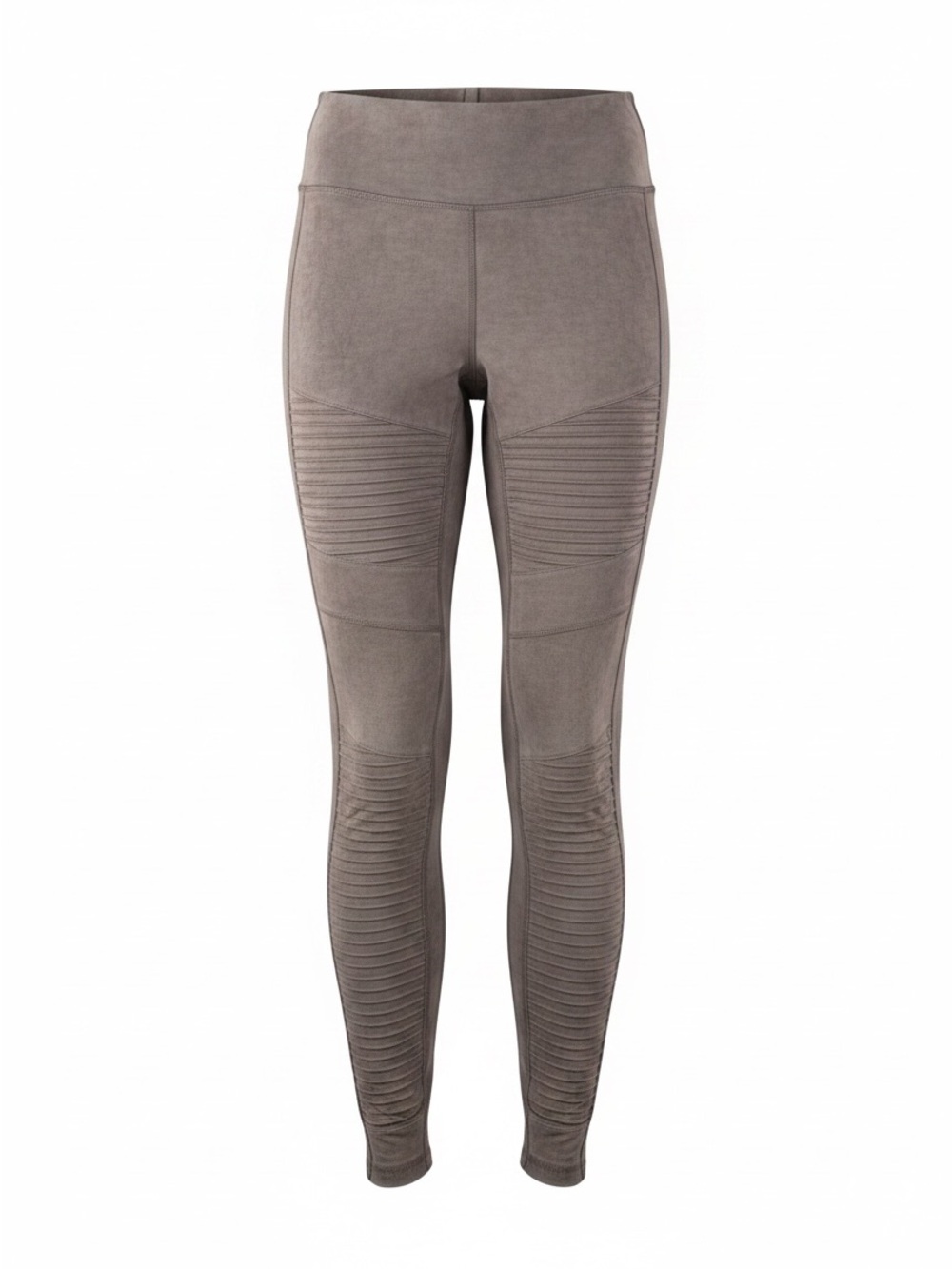 bagatelle Taupe Ribbed Moto Leggings
